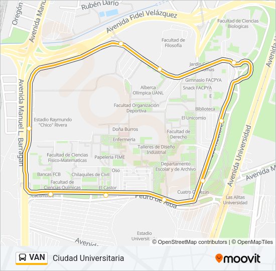 Mapa de VAN de autobús
