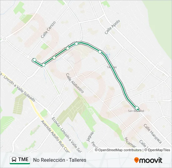 TME Bus Line Map