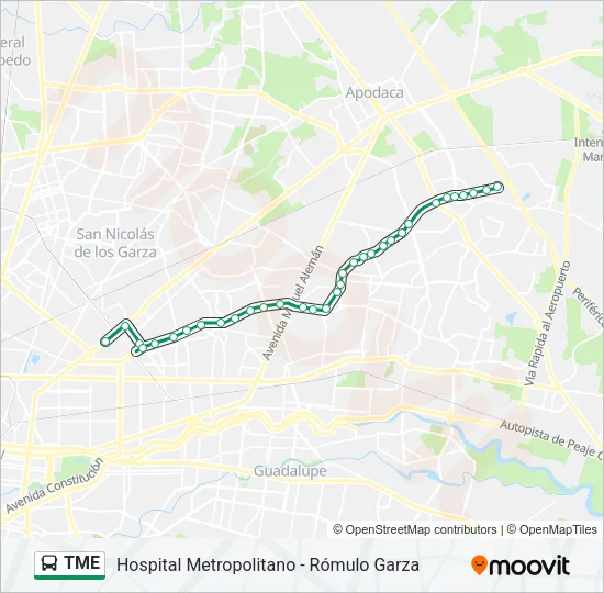 TME Bus Line Map