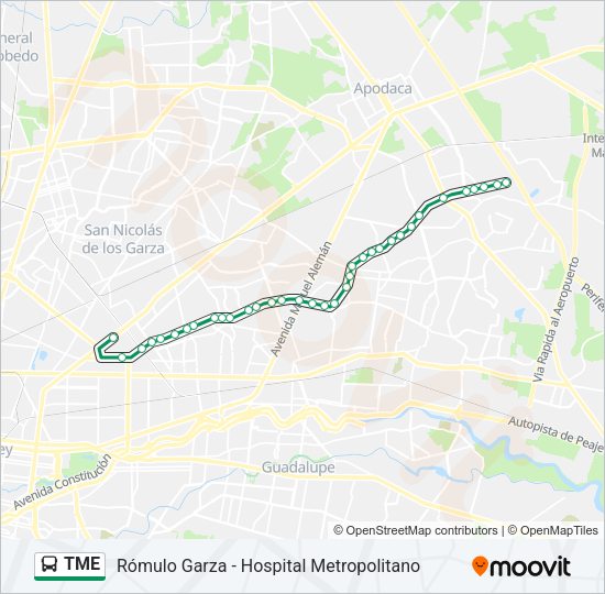 Mapa de TME de autobús