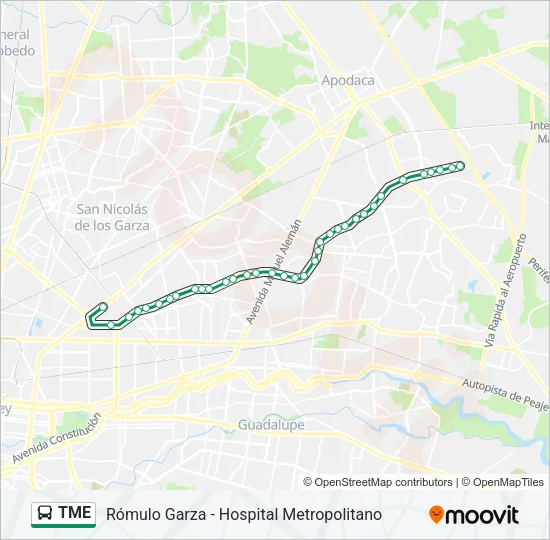 TME Bus Line Map