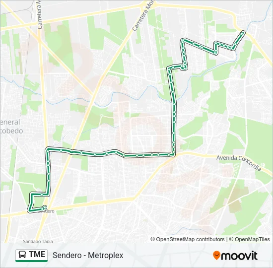 TME Bus Line Map