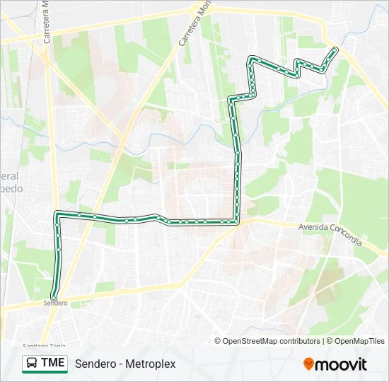TME Bus Line Map