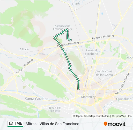 TME Bus Line Map