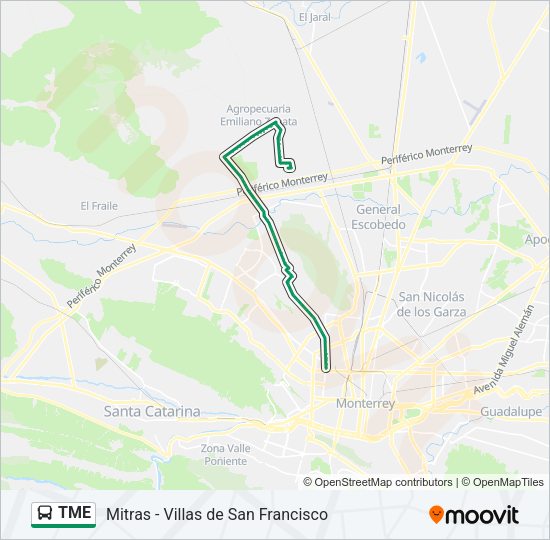 Mapa de TME de autobús