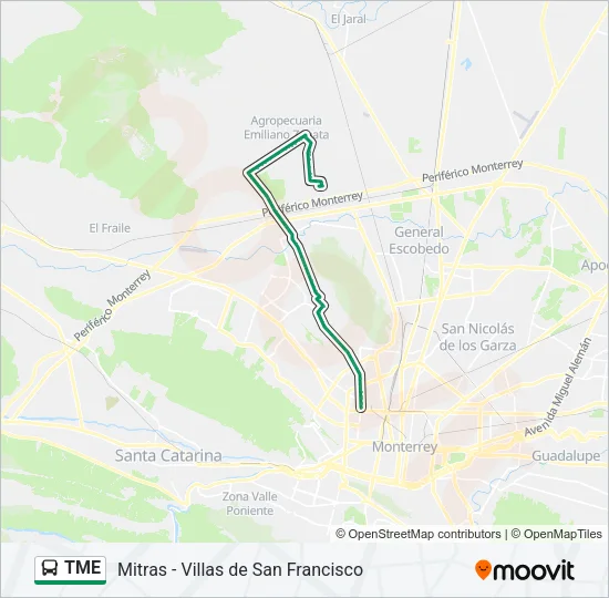 TME Bus Line Map