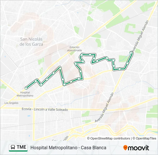 TME Bus Line Map