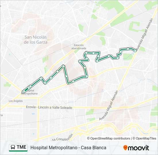 TME Bus Line Map