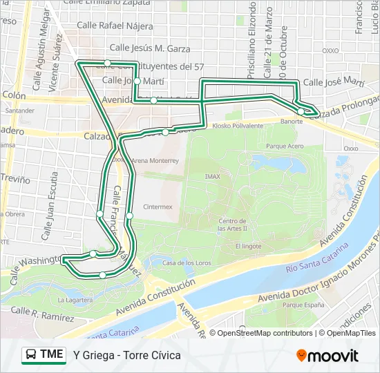 TME Bus Line Map