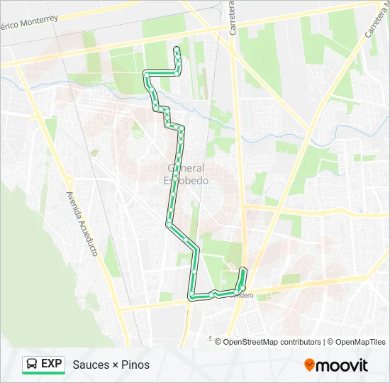 EXP Bus Line Map