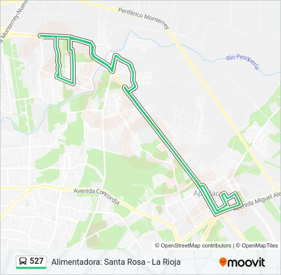 527 Bus Line Map