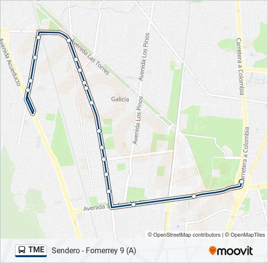 TME Bus Line Map