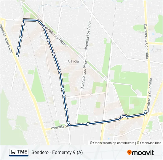 TME Bus Line Map
