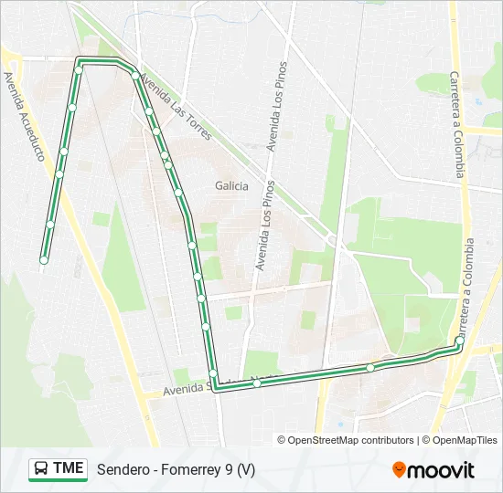 TME Bus Line Map