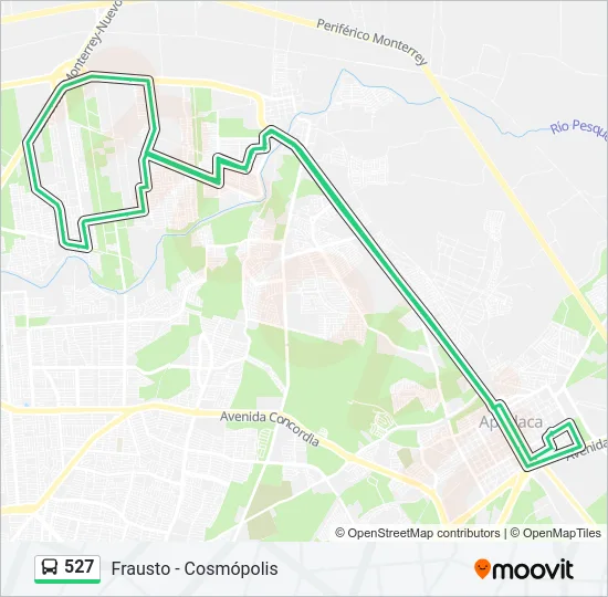 527 Bus Line Map