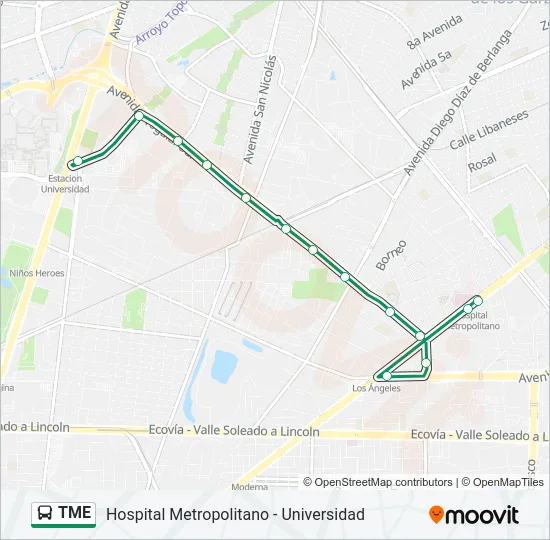 TME Bus Line Map