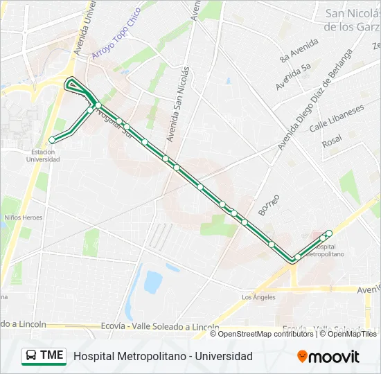 TME Bus Line Map
