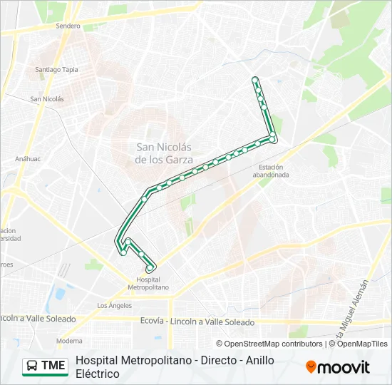 TME Bus Line Map
