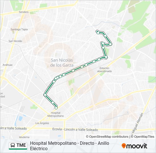 Mapa de TME de autobús