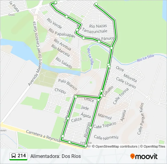 214 Bus Line Map