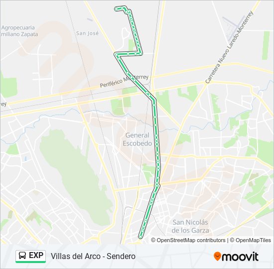 Mapa de EXP de autobús