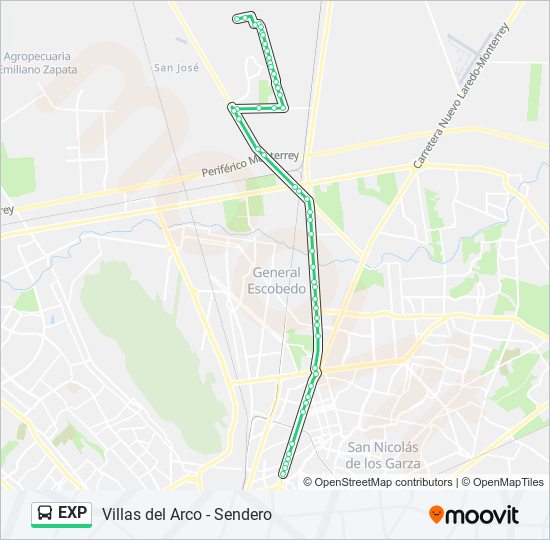 Mapa de EXP de autobús
