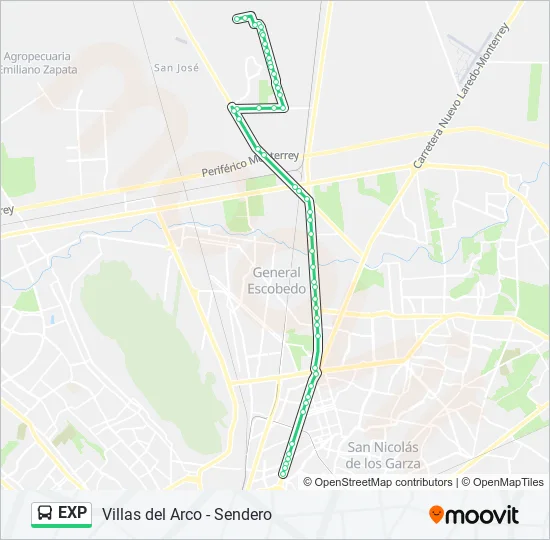 EXP Bus Line Map