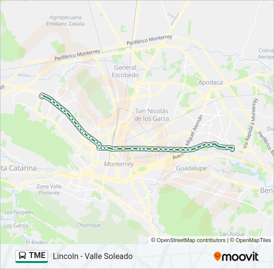 Mapa de TME de autobús