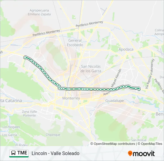 TME Bus Line Map