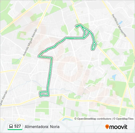 527 Bus Line Map