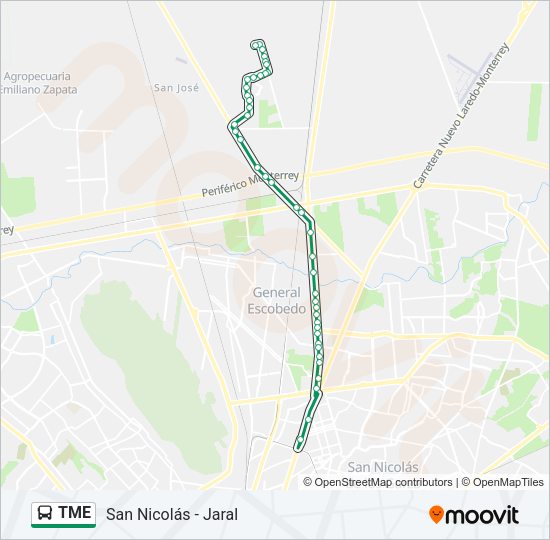 TME Bus Line Map