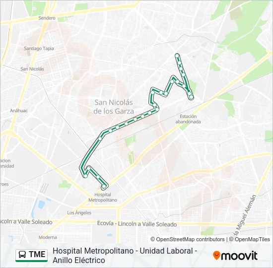 TME Bus Line Map