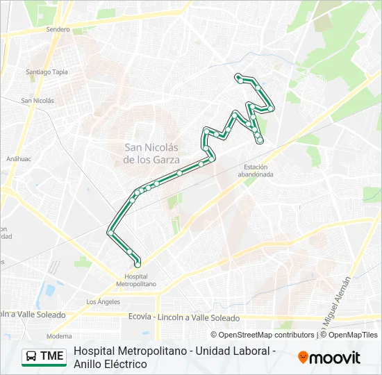 TME Bus Line Map