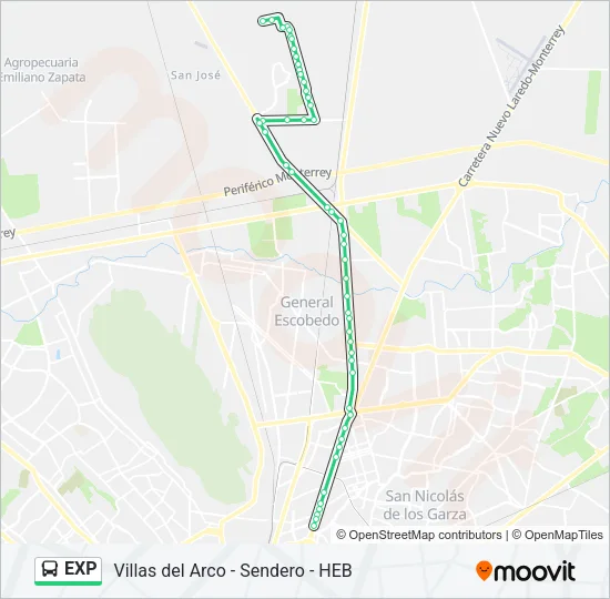 EXP Bus Line Map