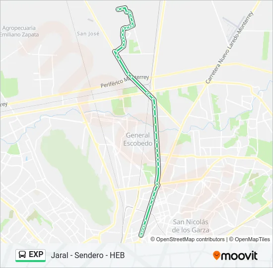 EXP Bus Line Map