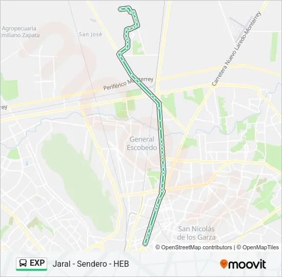 EXP Bus Line Map