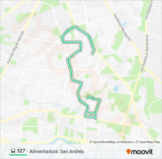 527 Bus Line Map