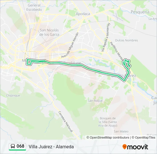 068 Bus Line Map