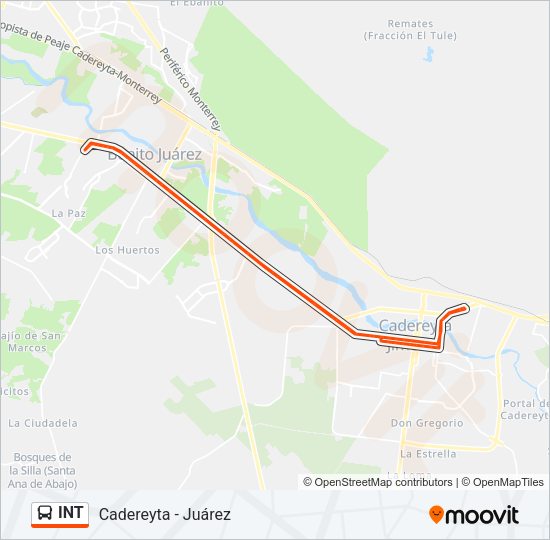 INT Bus Line Map