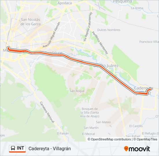 INT Bus Line Map