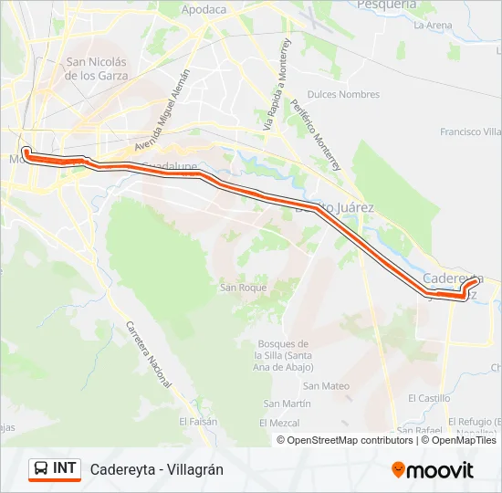INT Bus Line Map