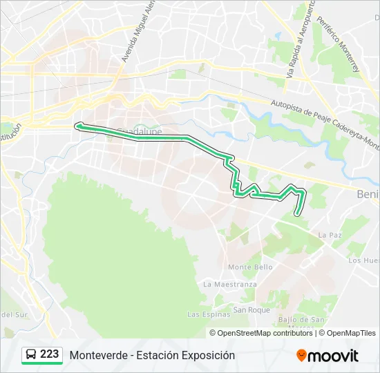 223 Bus Line Map