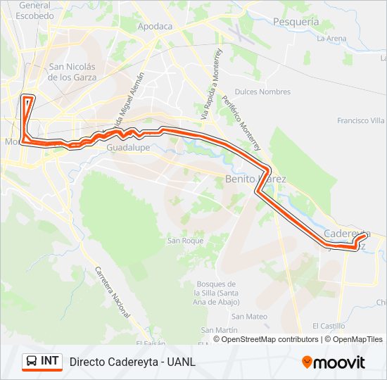INT Bus Line Map
