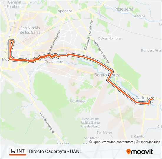 INT Bus Line Map