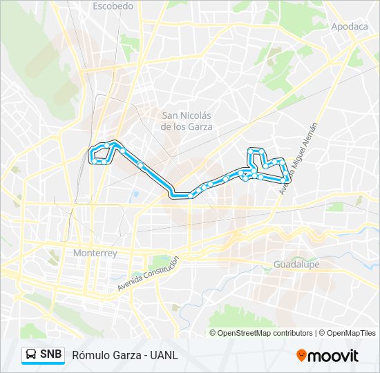 SNB Bus Line Map