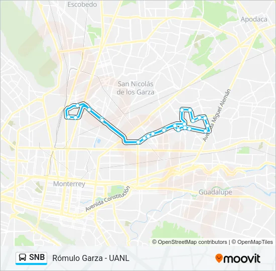 SNB Bus Line Map