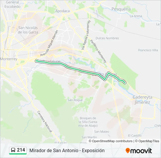 214 Bus Line Map