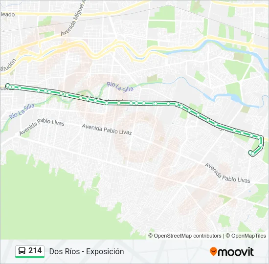 214 Bus Line Map