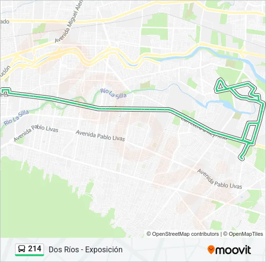 214 Bus Line Map
