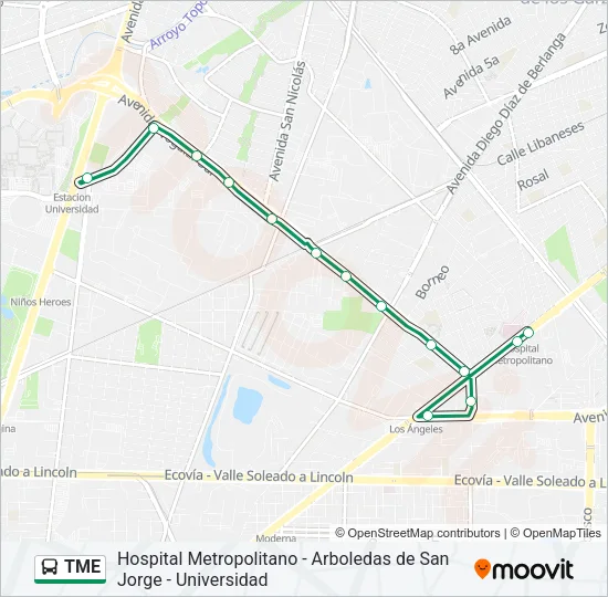 TME Bus Line Map
